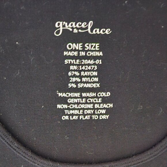 Grace and Lace Black Essential Super Stretch Top - Picture 3 of 4